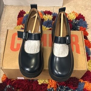 Camper Milah Forest Green Mary Jane Shoes